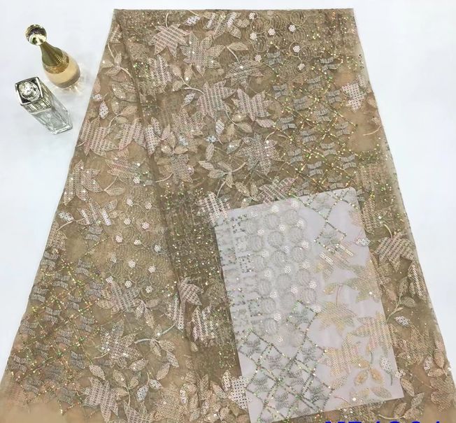 High Quality Tulle Sequins Fabric Material 249