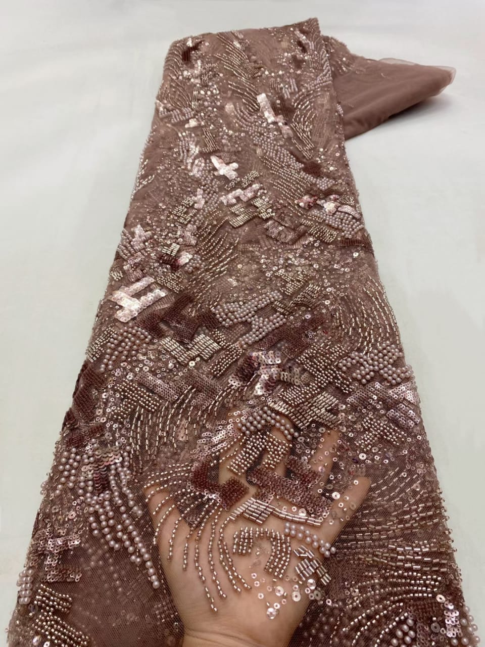 Luxury Handbeaded Fabric Material 499
