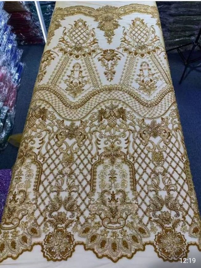 Luxury Handbeaded Fabric Material 490