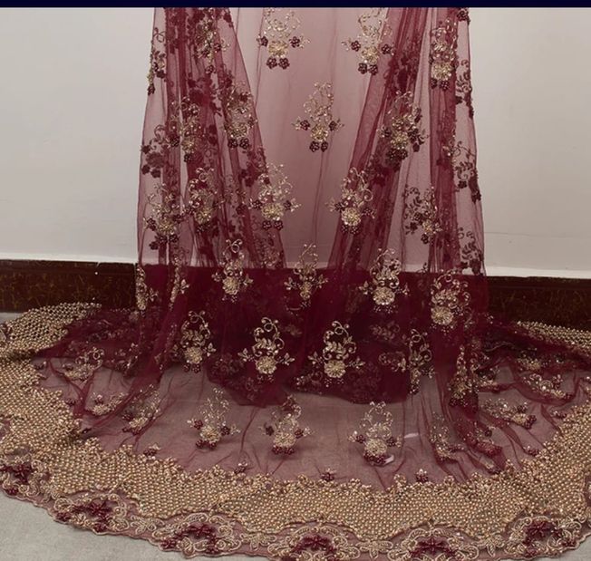 High Quality Handbeaded Fabric Material 043