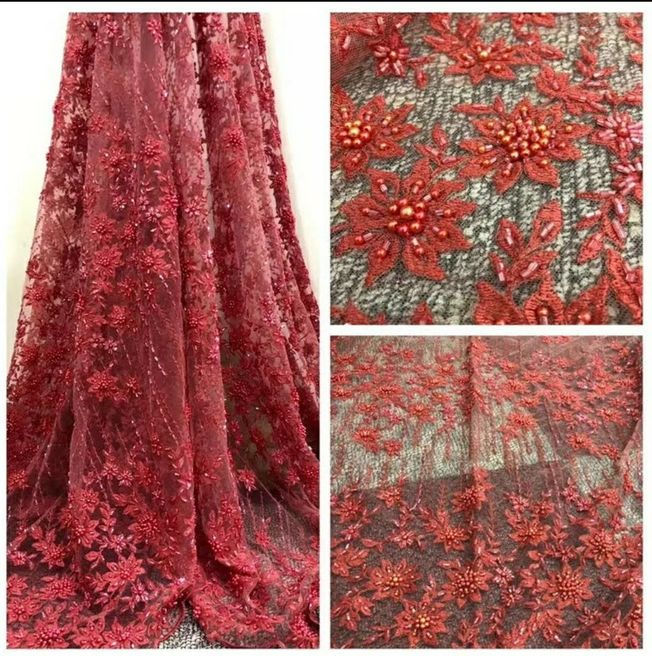 High End Handbeaded Fabric L004