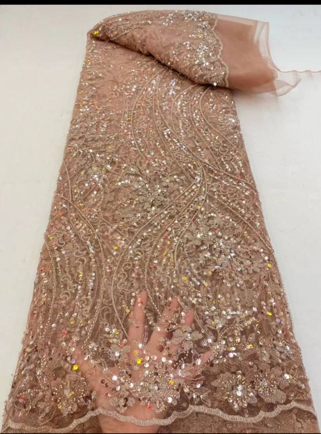 High Quality Handbeaded Fabric Material HA 455