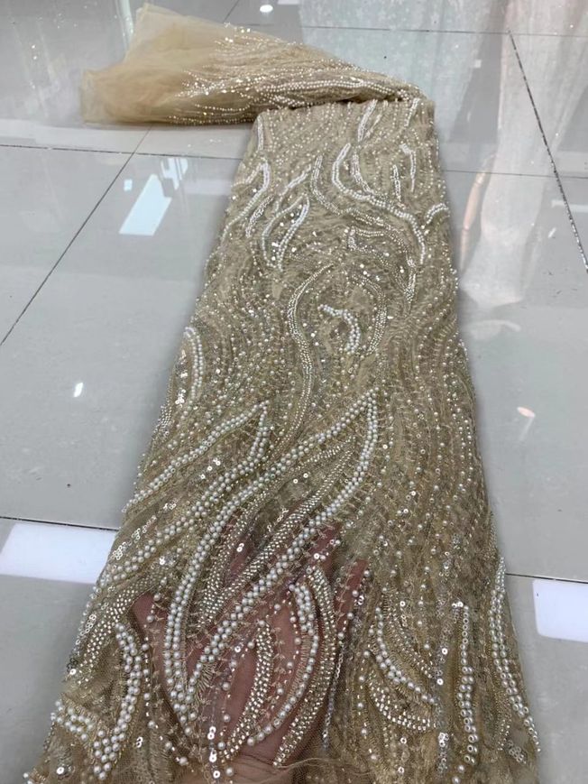 High Quality Handbeaded Fabric Material 522