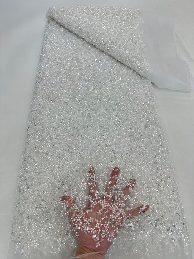 High Quality Handbeaded Fabric Material 202412