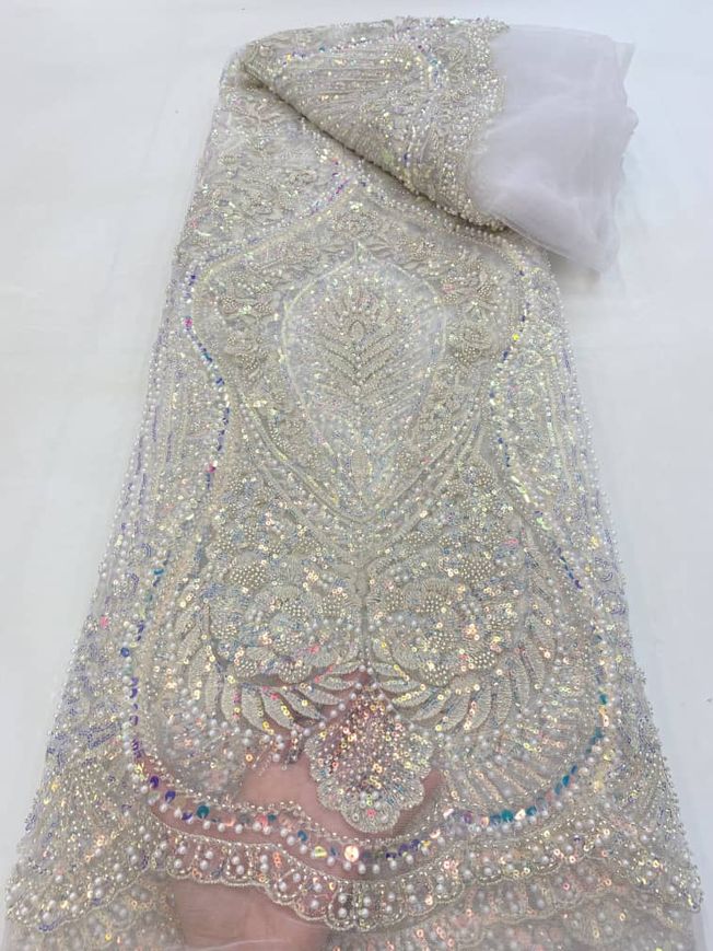 Luxury Handbeaded Fabric Material HA 445