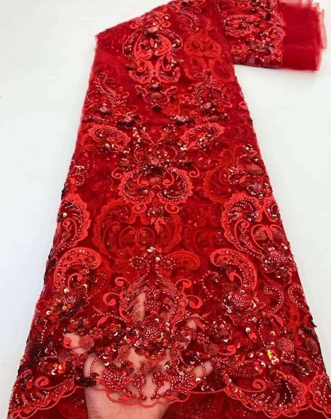 High Quality Handbeaded Fabric Material 220