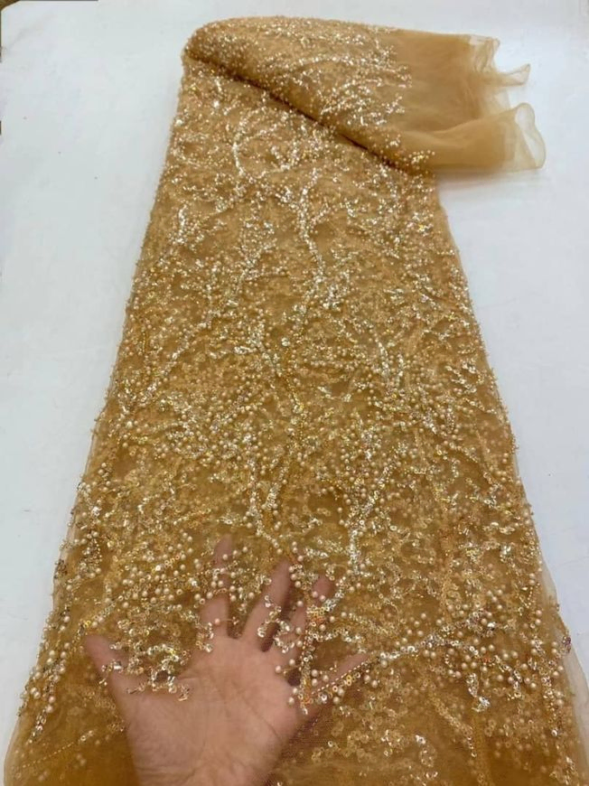 High Quality Handbeaded Fabric Material 