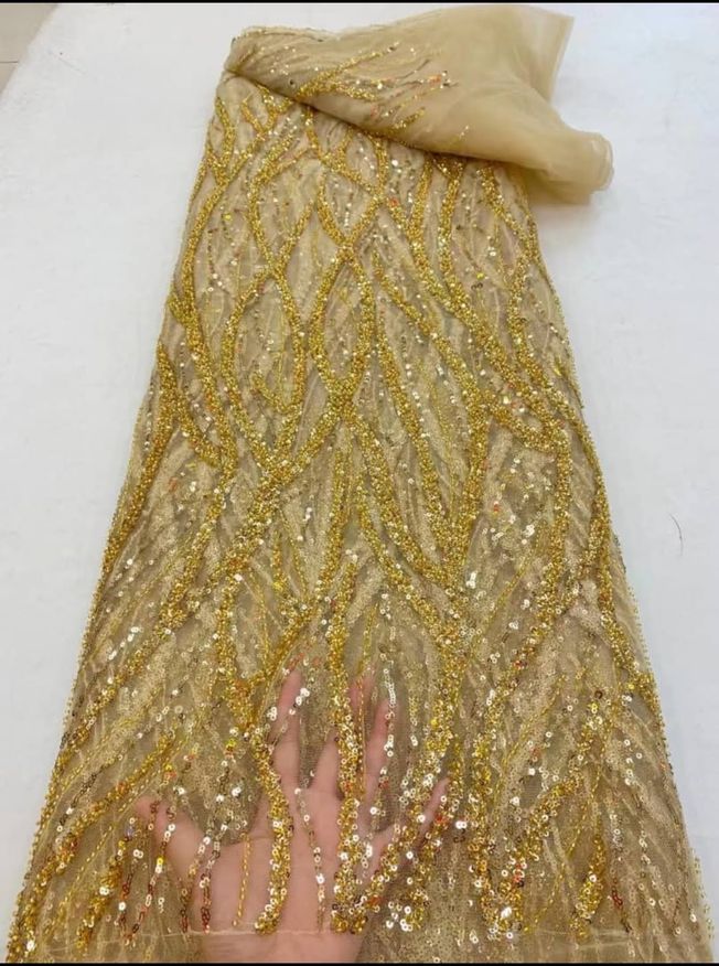 High Quality Handbeaded Fabric Material 510