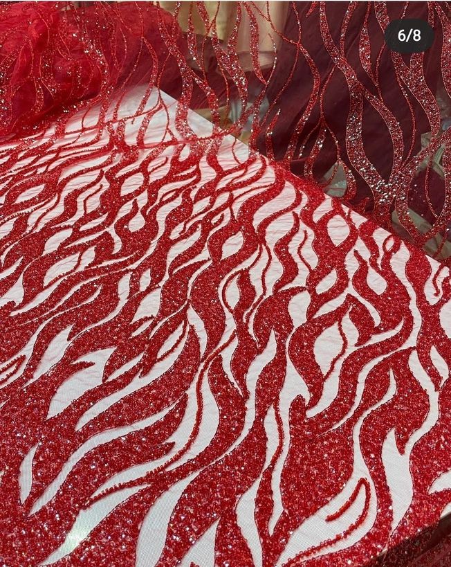 High Quality Handbeaded Fabric Material HA 454