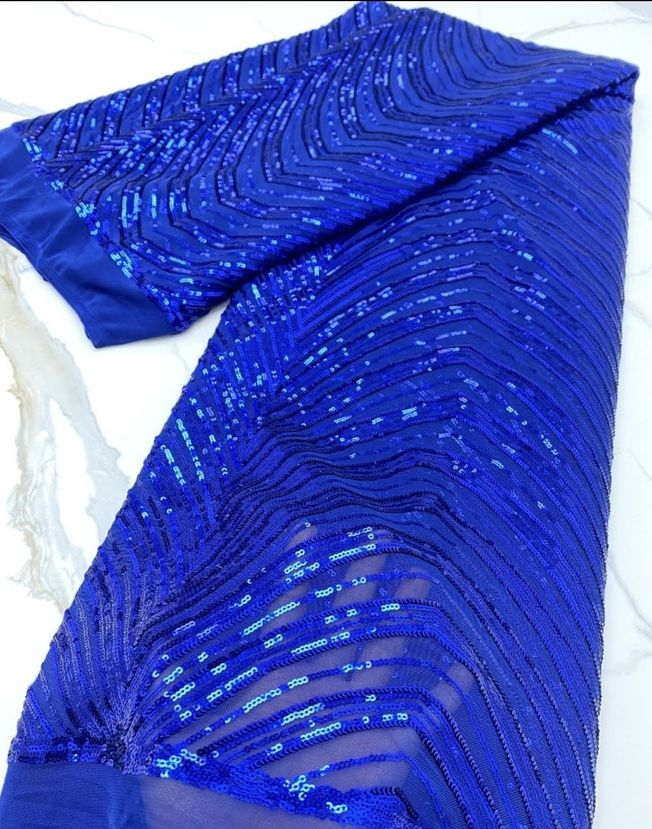 High Quality Sequins Tulle Stretchy Fabric Material TU 36
