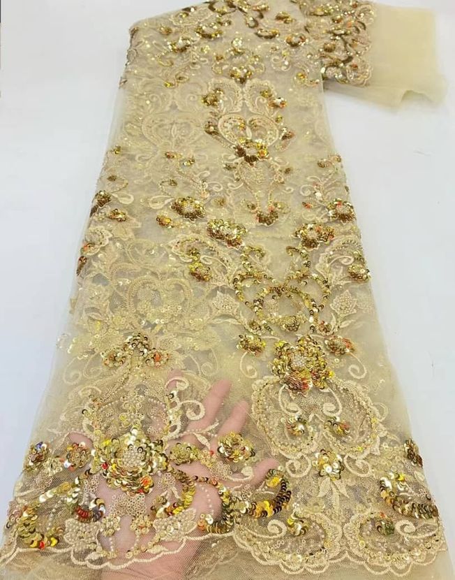 High Quality Handbeaded Fabric Material 220