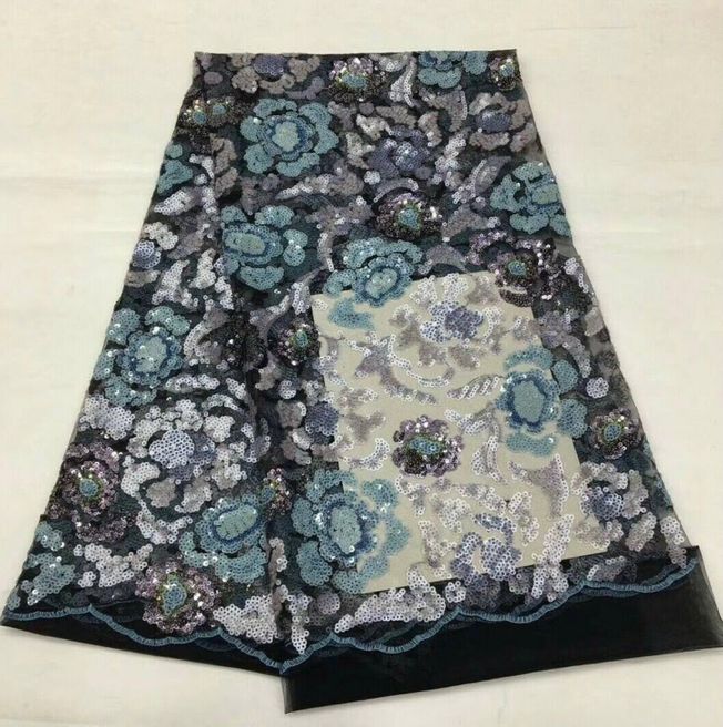 High Quality Sequins Tulle Fabric Material 012