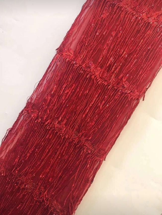 High Quality Tulle Sequins String Fabric Material 164