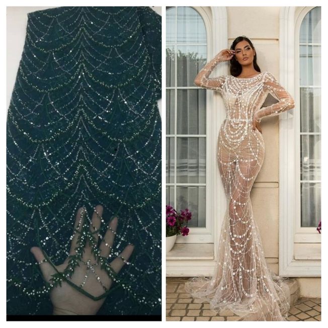 High Quality Han beaded Fabric Material, 155