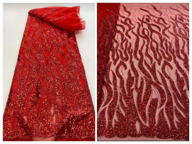 High Quality Handbeaded Fabric Material HA 454