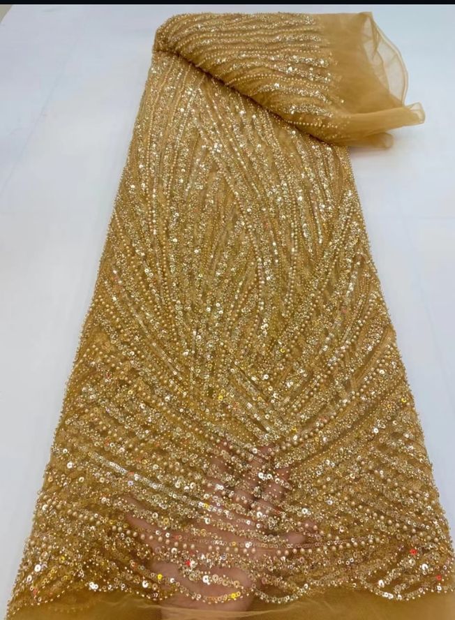 High Quality Handbeaded Fabric Material 546