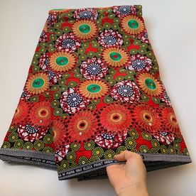High Quality Embroidered Ankara Cotton Fabric Material 072