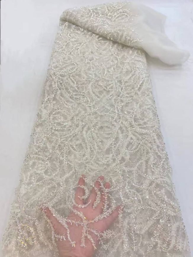 Luxury Handbeaded Fabric Material HA 446