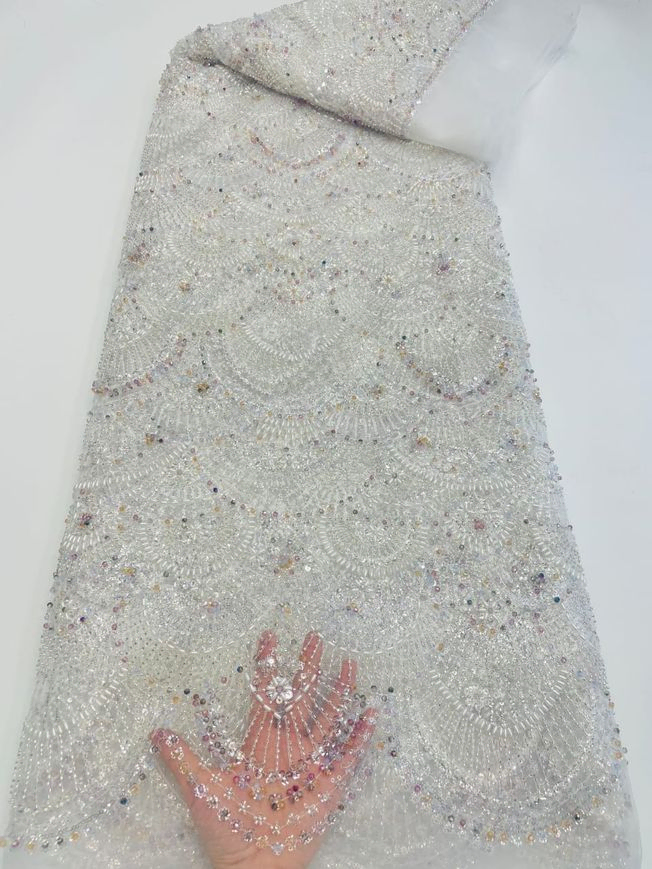 High Quality Handbeaded Fabric Material 202411