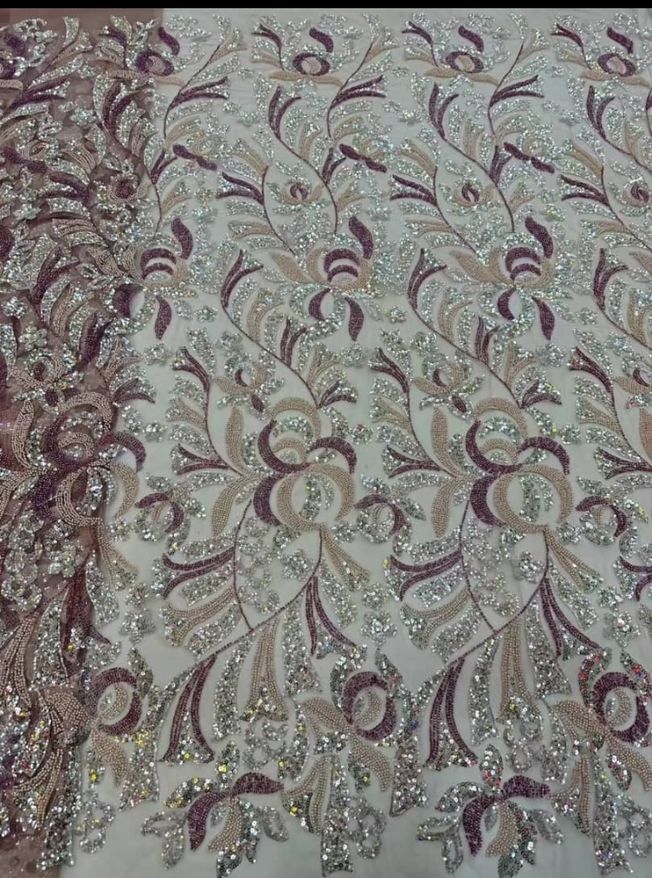 High Quality Handbeaded Fabric Material 202324