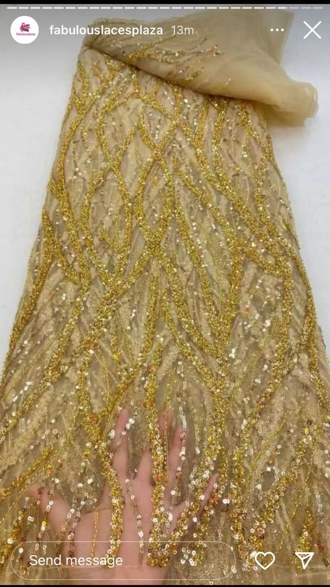 High Quality Handbeaded Fabric Material HA397