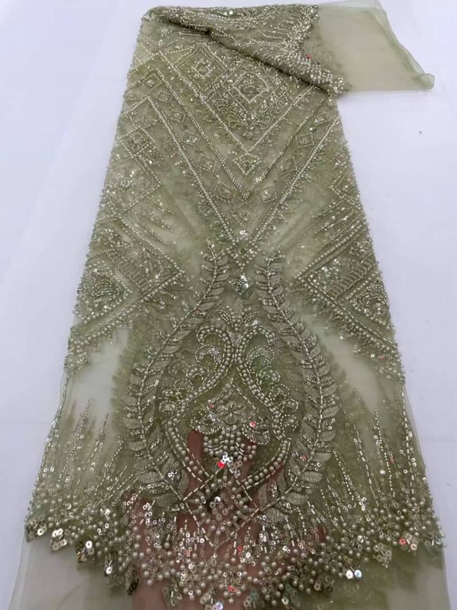 Luxury Handbeaded Fabric Material 484