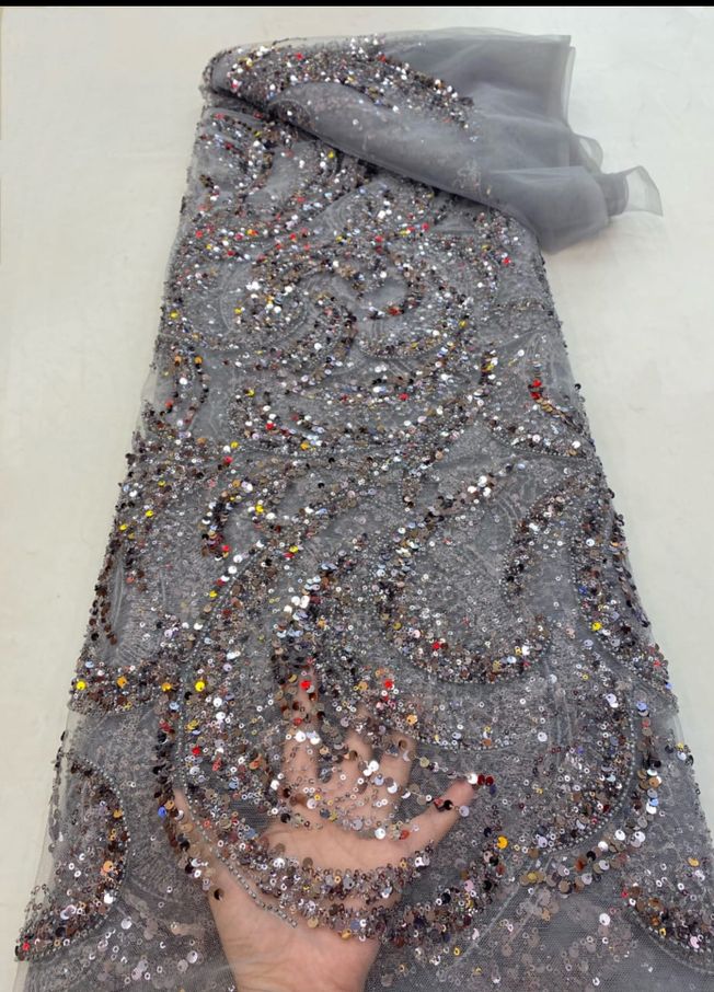 High Quality Handbeaded Fabric Material HA 467