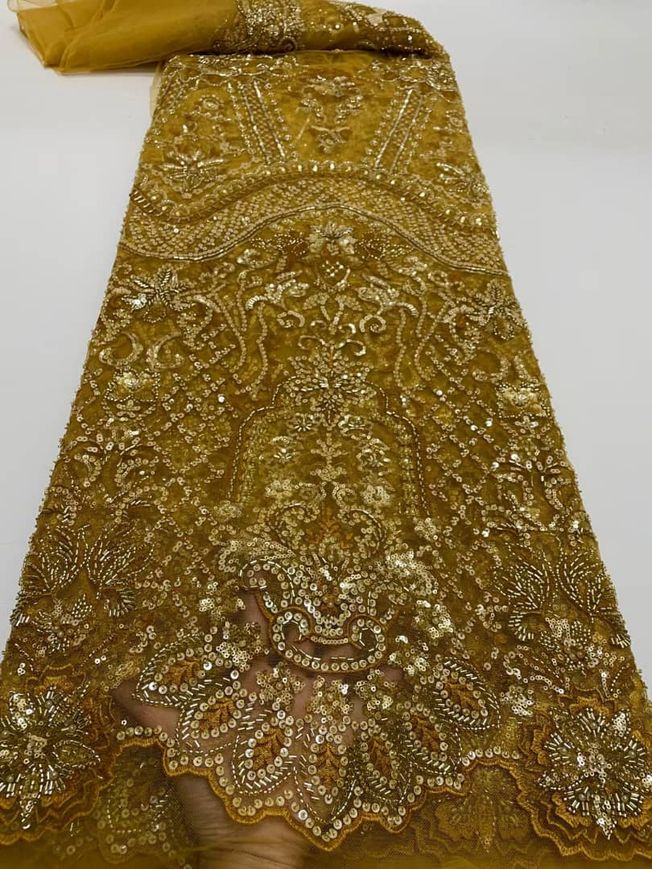 Luxury Handbeaded Fabric Material 490