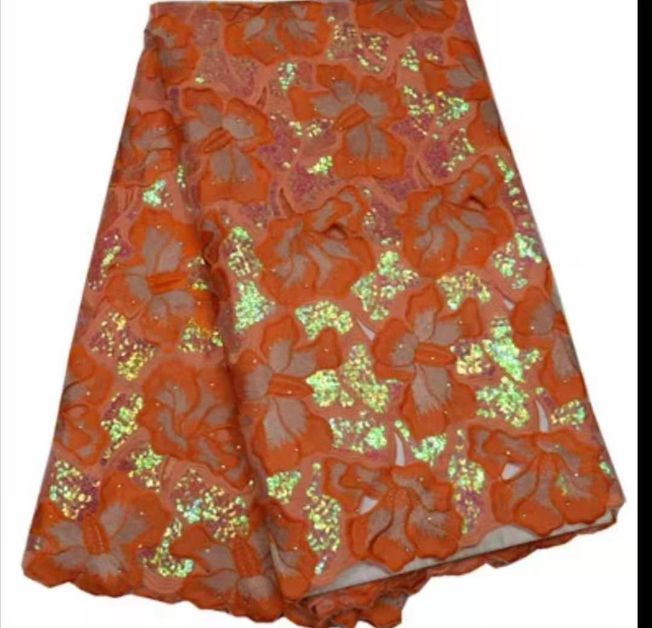 High Quality Organza Sequins Fabric Material 146
