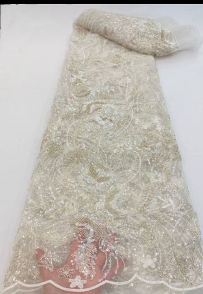 High Quality Handbeaded Fabric Material HA 455