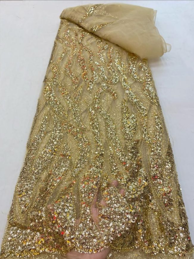 High Quality Handbeaded Fabric Material HA 454