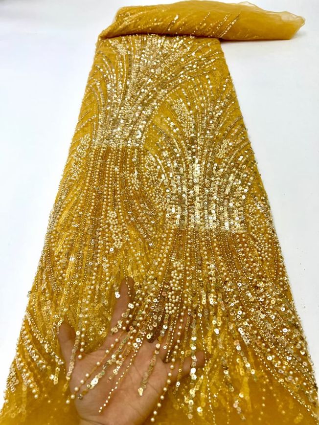 High Quality Handbeaded Fabric Material 489