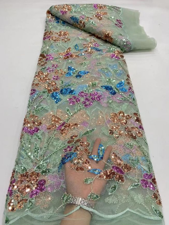 High Quality Handbeaded Fabric Material 513