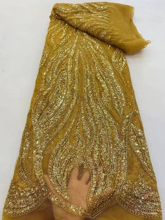 Luxury Handbeaded Fabric Material 502