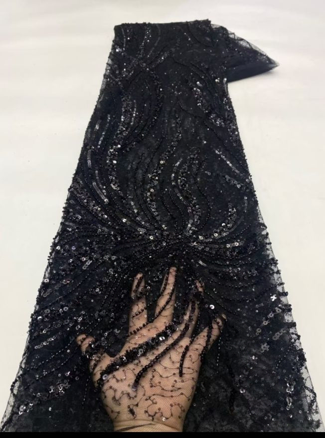 High Quality Handbeaded Fabric Material 2024HA30