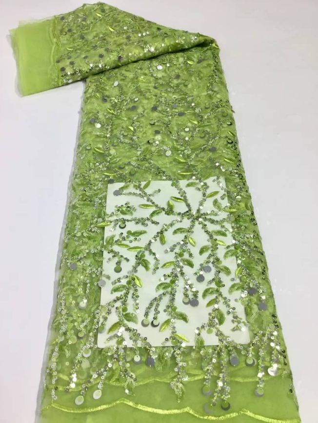 High Quality Tulle Sequins Fabric Material 219