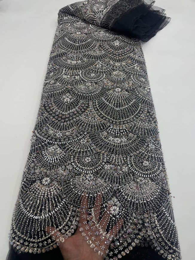 High Quality Handbeaded Fabric Material 202411