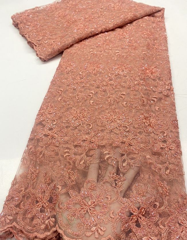 High Quality Tulle Handbeaded Fabric Material 180