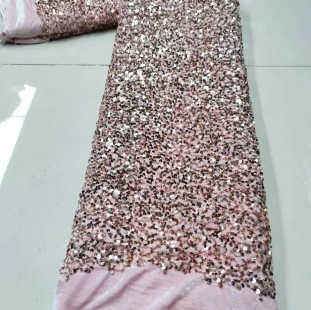 High Quality Velvet Sequins Fabric Material 552