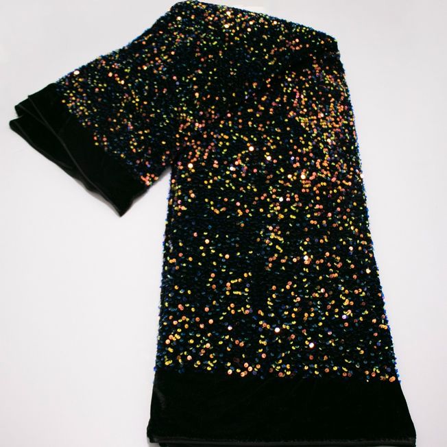 High Quality Velvet Sequins Fabric Material 152