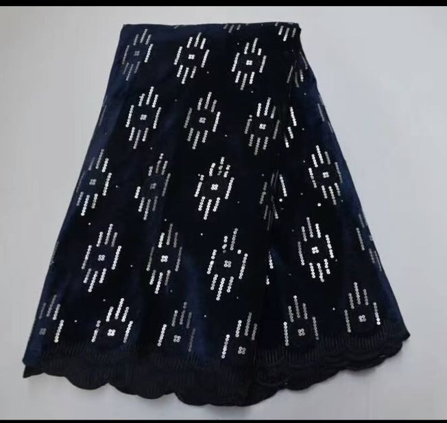 High Quality Velvet Sequins Fabric Material 060