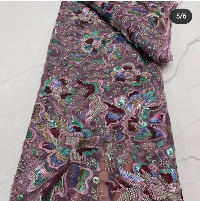 High Quality Handbeaded Fabric Material HA399
