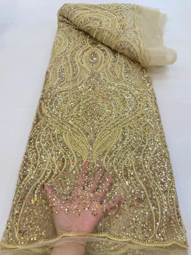 High Quality Handbeaded Fabric Material HA 439