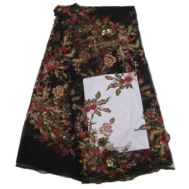 French Tulle Embroidered Fabric 003
