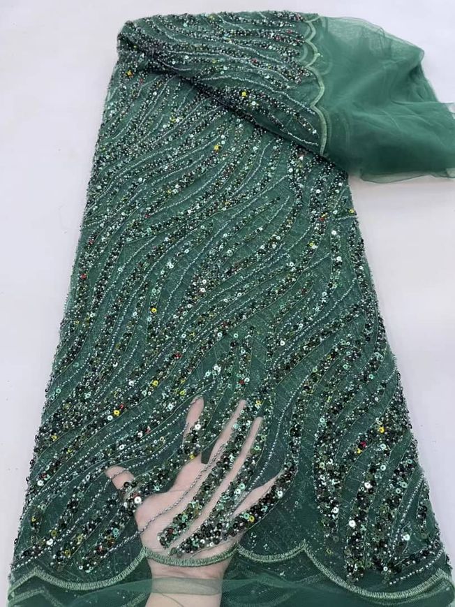 High Quality Handbeaded Fabric Material 525