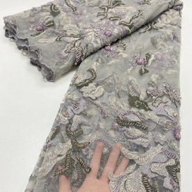 Luxury Handbeaded Fabric Material EM312