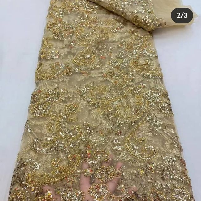 High Quality Handbeaded Fabric Material HA 468