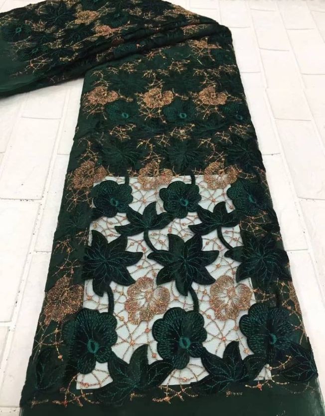 High Quality embroidered Sequins Fabric 087