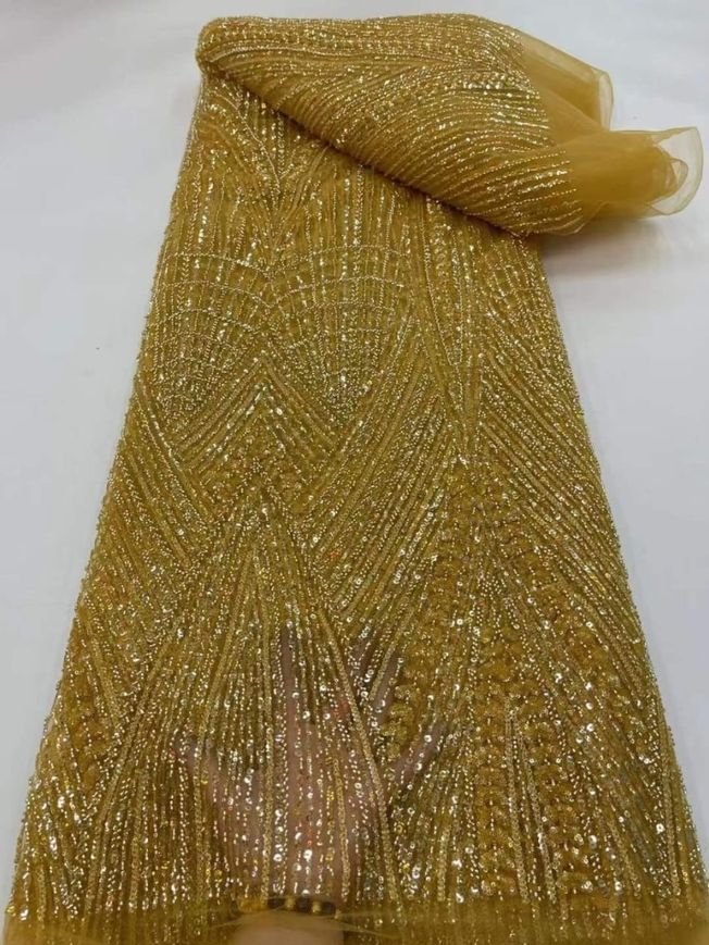 High Quality Handbeaded Fabric Material 202316