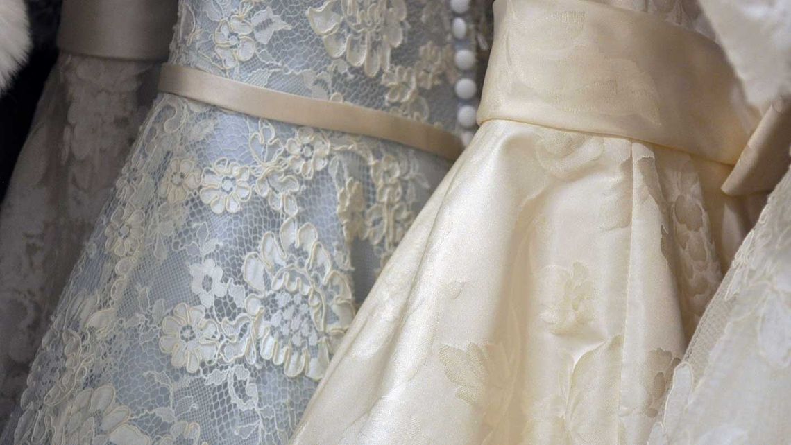 close up of lace dress